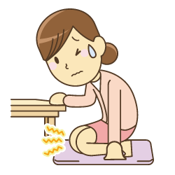 膝を気にする女性
